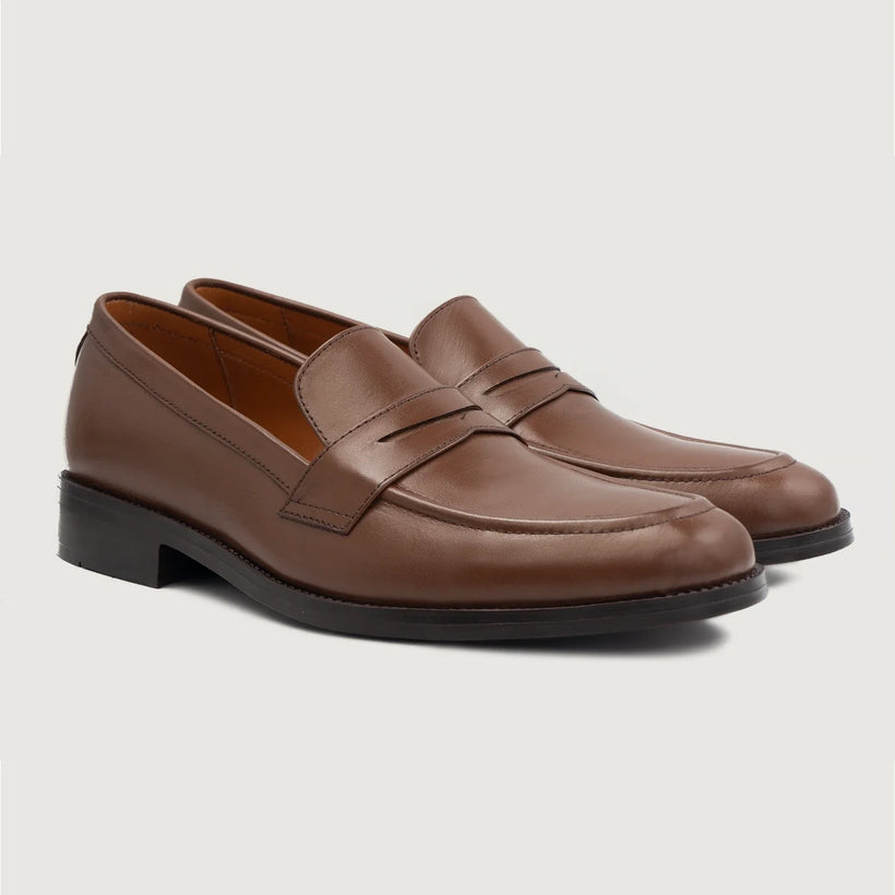 Baxton Коричнева Leather Loafers чоловіча
