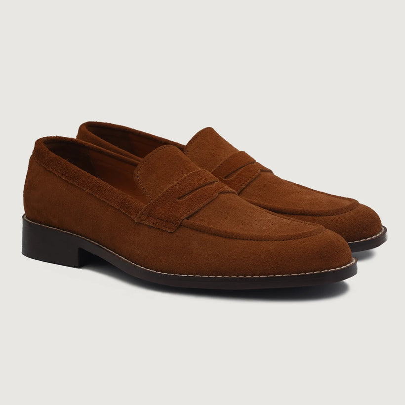 Baxton Коричнева Suede Leather Loafers чоловіча