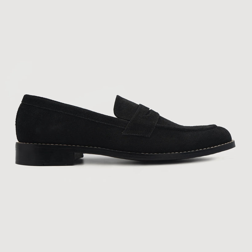 Baxton Чорна Suede Leather Loafers чоловіча