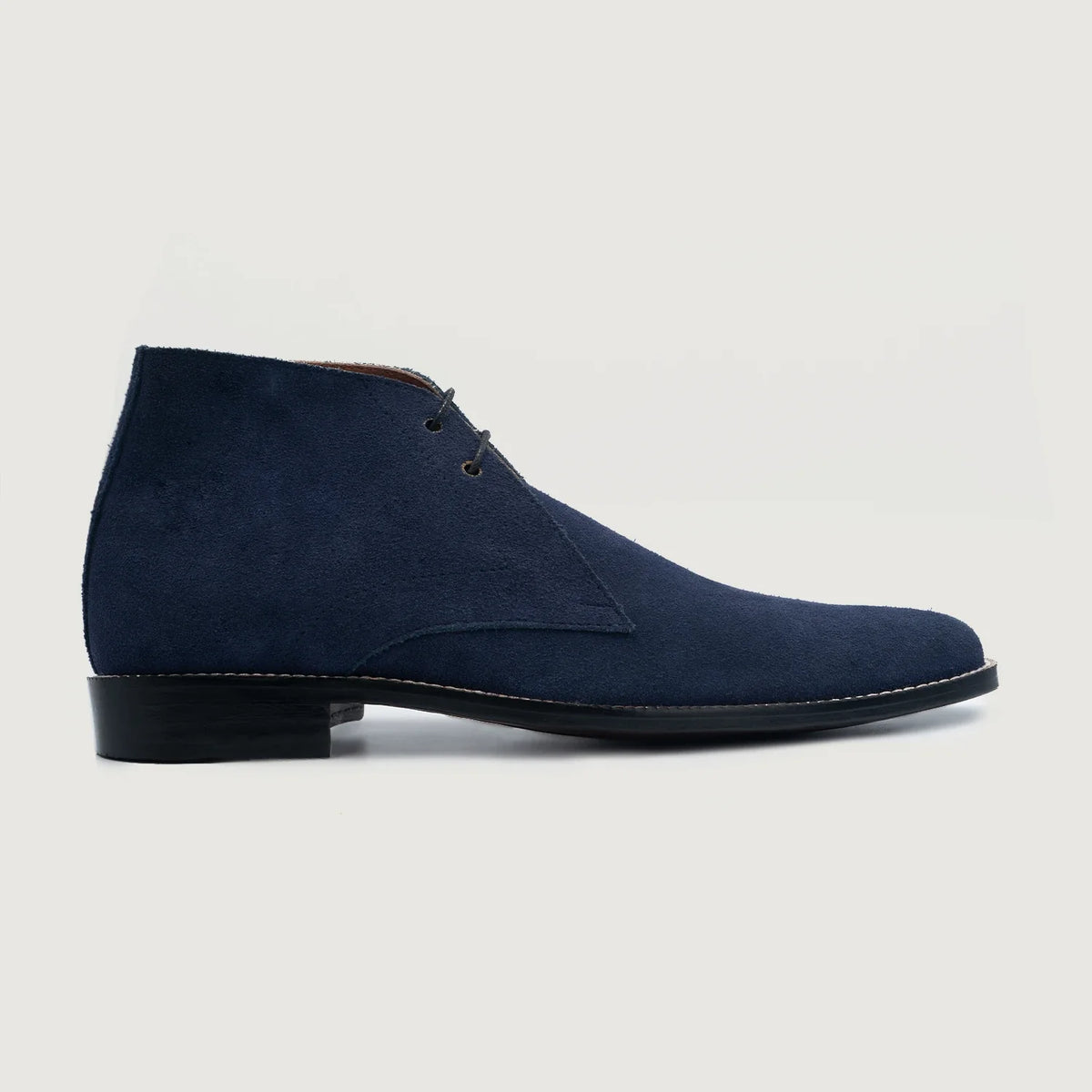 Midnight Blue Goatskin Suede Leather Boots - Рантова конструкція Goodyear Welt та носок взуття