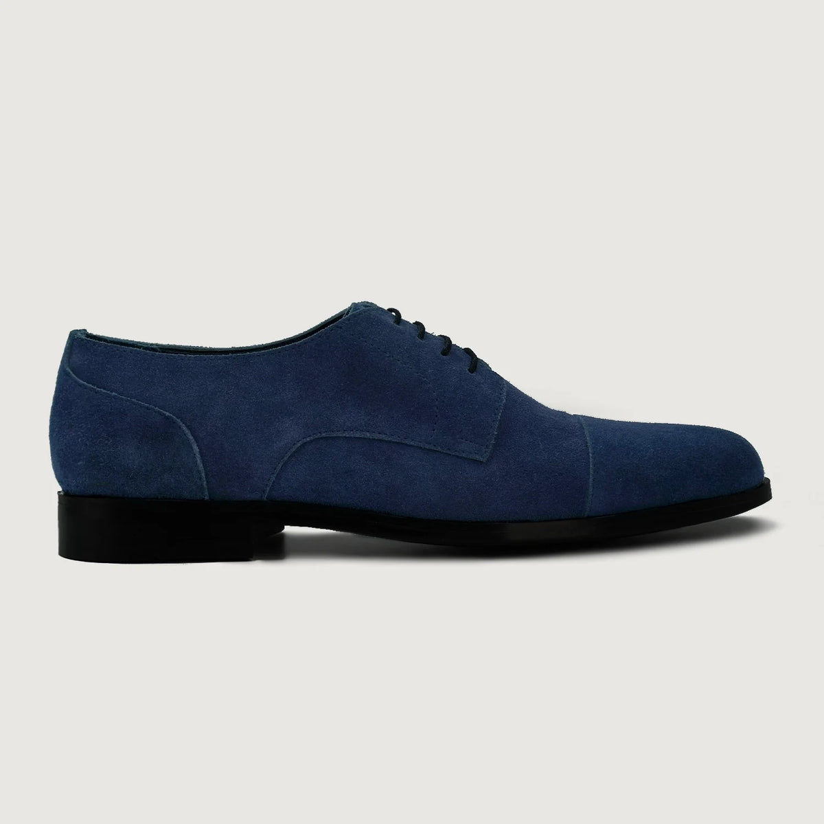 Midnight Blue Goatskin Suede Leather Shoes - Рантова конструкція Goodyear Welt та носок взуття