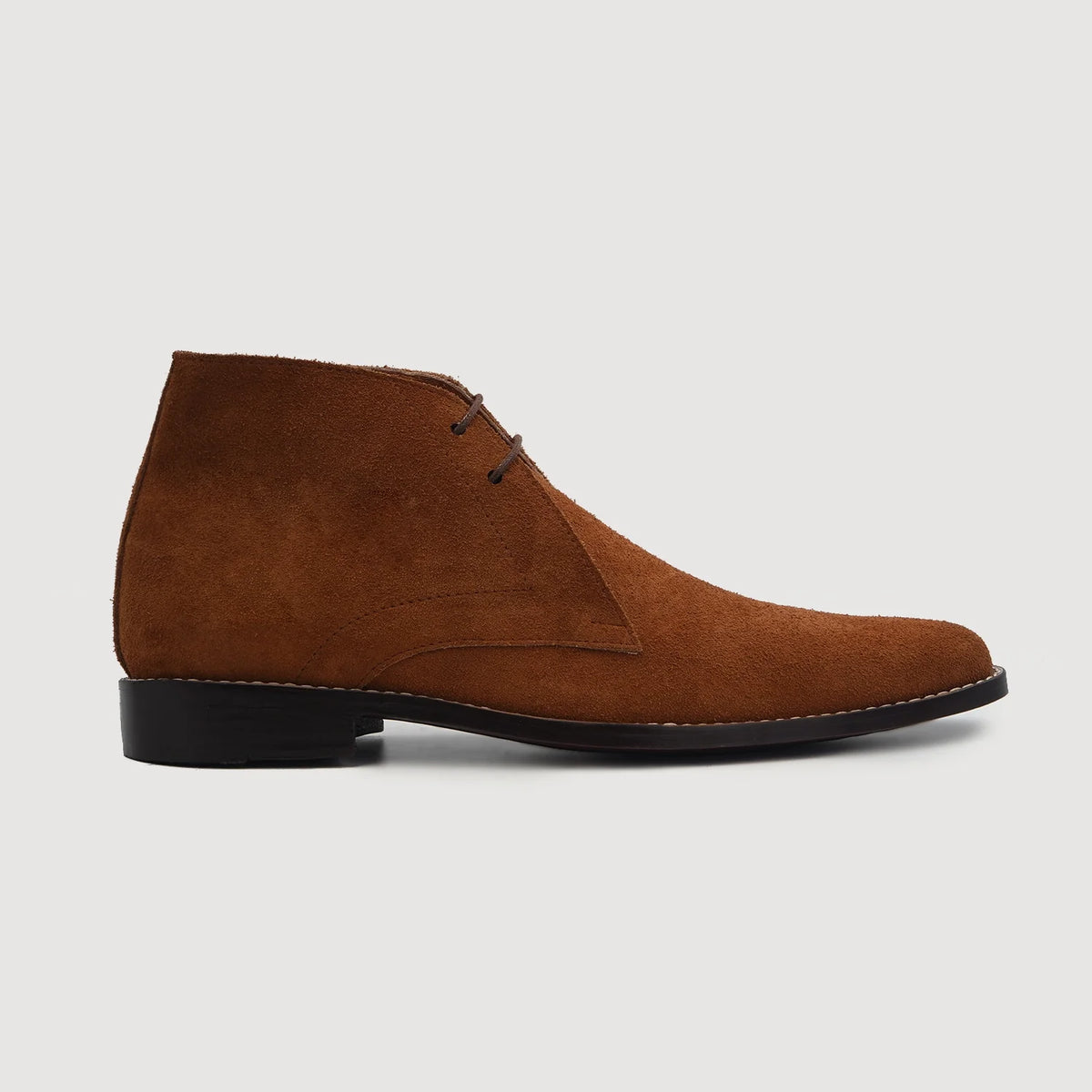 Brown Goatskin Suede Leather Boots - Рантова конструкція Goodyear Welt та носок взуття