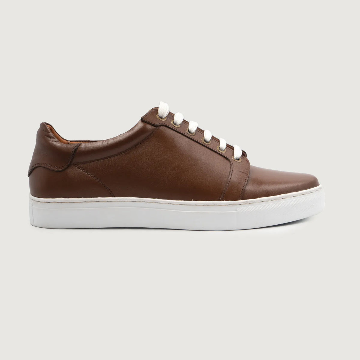 Brown Full-Grain leather Sneakers - Рантова конструкція Goodyear Welt та носок взуття