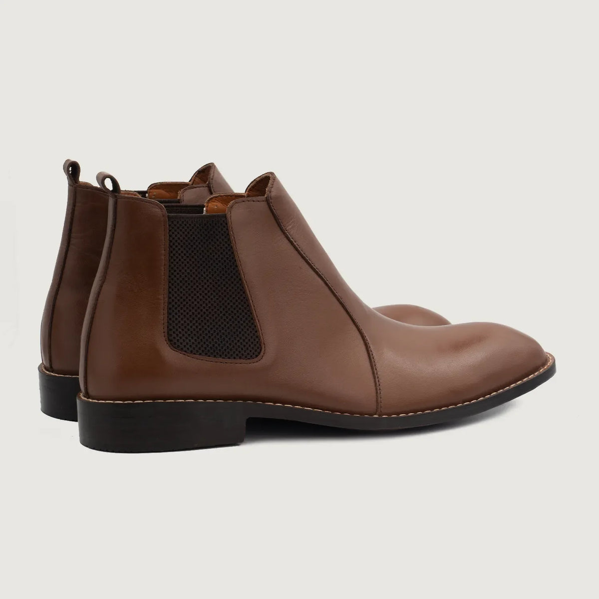 Clarkson Chelsea Коричневий Шкіряні черевики для Чоловіків For Men - Посилений задник та точна подвійна строчка