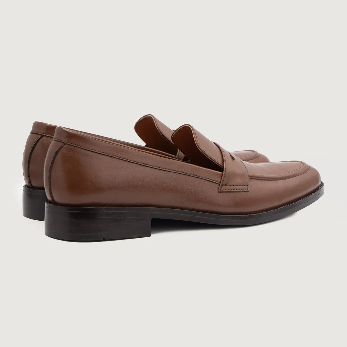 Baxton Коричневий Шкіряні лофери для Чоловіків - Посилений задник та точна подвійна строчка