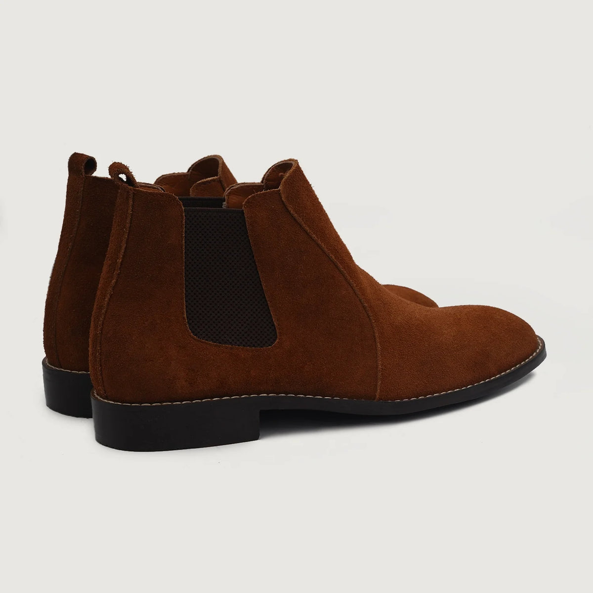 Clarkson Chelsea Коричневий Suede Шкіряні черевики для Чоловіків For Men - Посилений задник та точна подвійна строчка