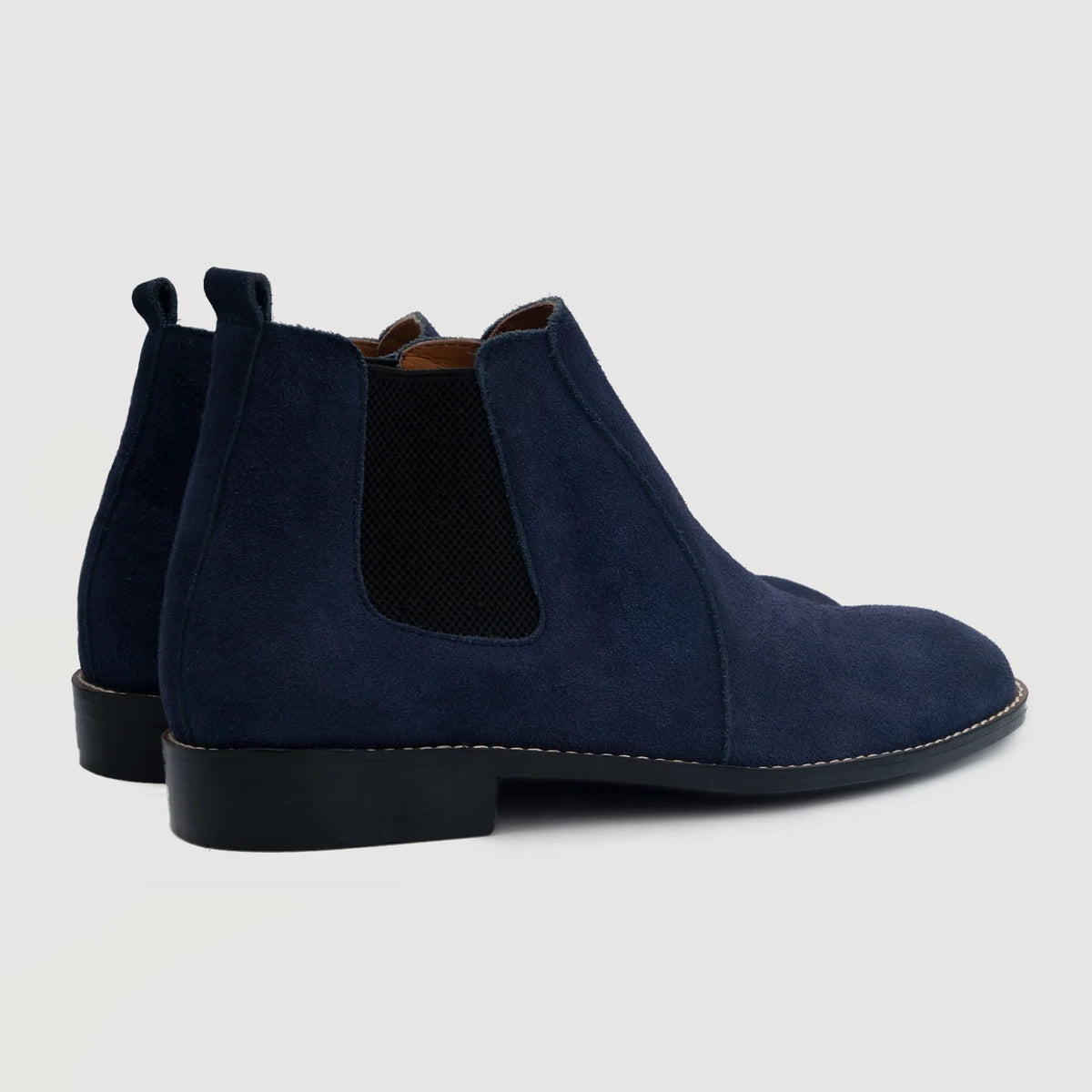 Clarkson Chelsea Midnight Синій Suede Шкіряні черевики для Чоловіків For Men - Посилений задник та точна подвійна строчка