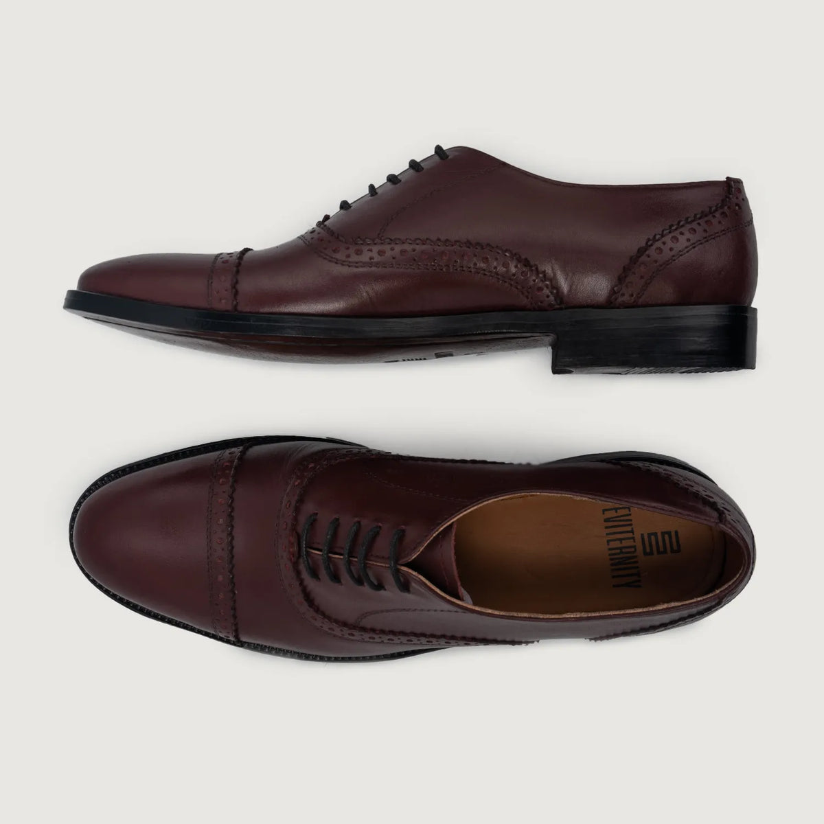 Greyson Brogues Oxford Бордовий Шкіряне взуття для Чоловіків For Men - Посилений задник та точна подвійна строчка