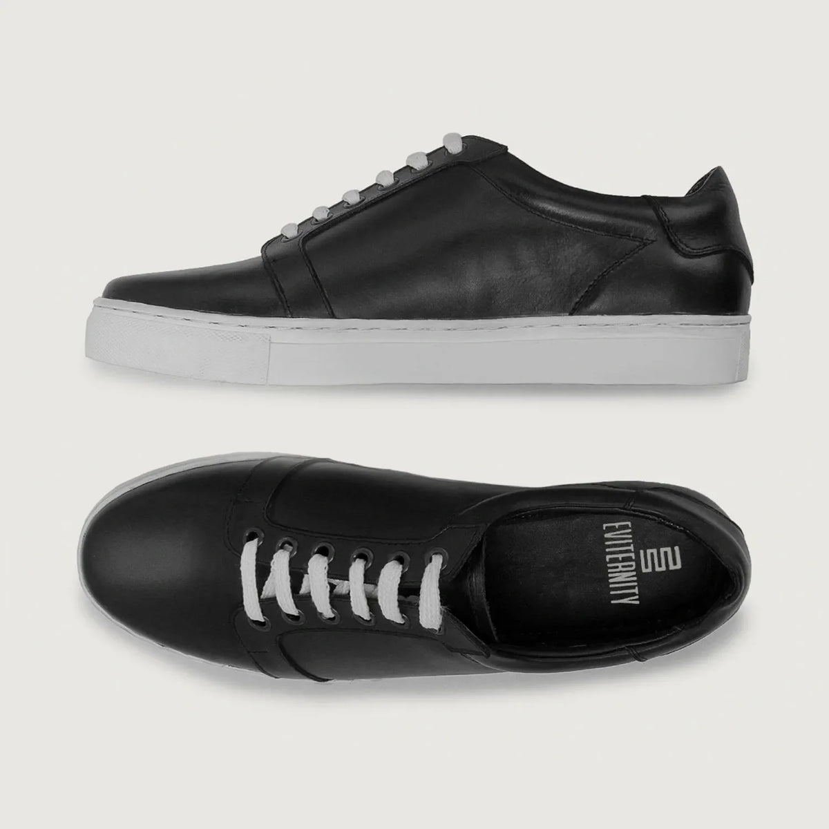 High-Traction Rubber Outsole & Lug Tread Pattern on Carter Runn Чорний Шкіряні кеди для Чоловіків For Men
