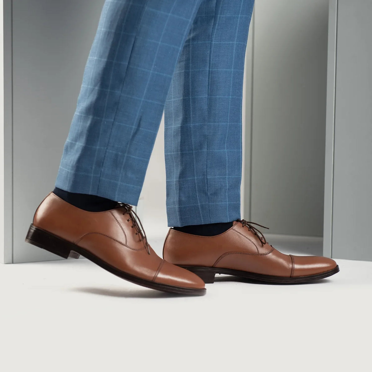 Tan Full-Grain leather Shoes - Рантова конструкція Goodyear Welt та носок взуття