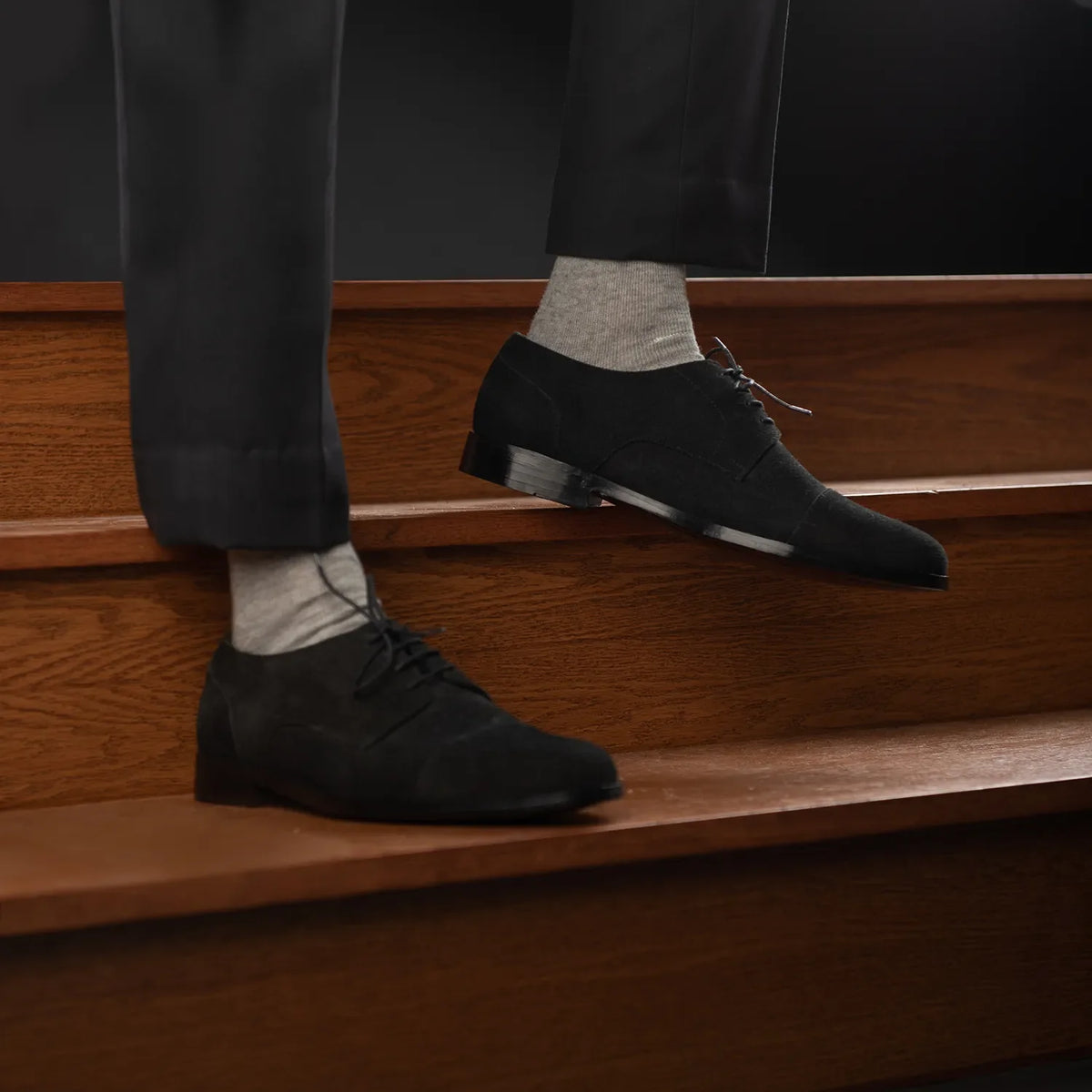 Orlaven Attorney Derby Чорний Suede Шкіряне взуття для Чоловіків footwear image 9