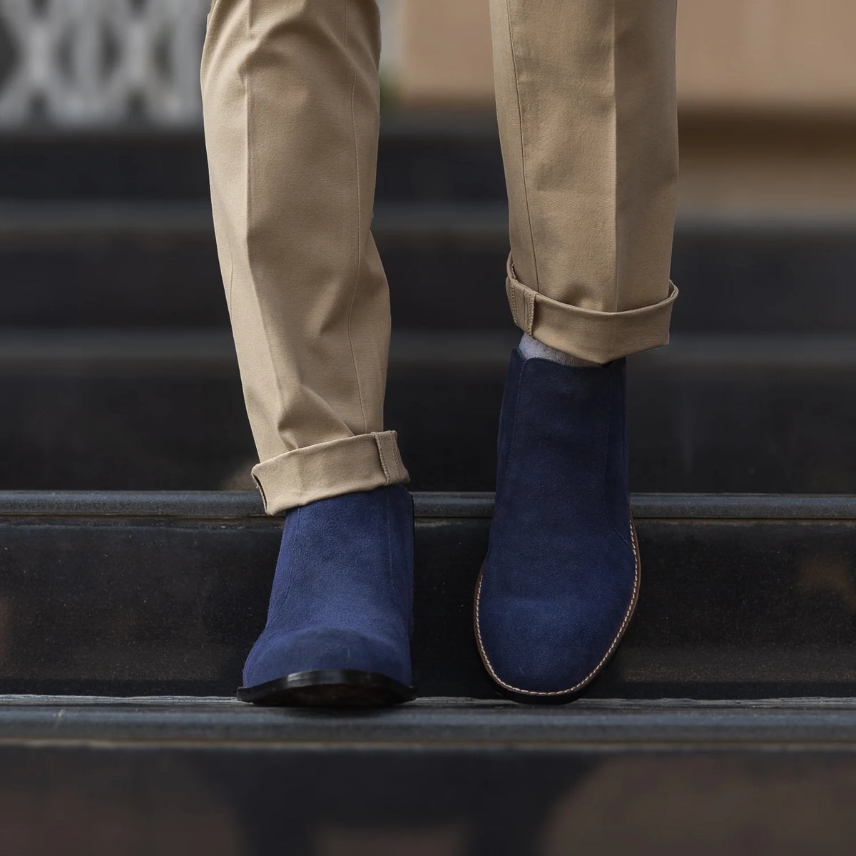 Orlaven Clarkson Chelsea Midnight Синій Suede Шкіряні черевики для Чоловіків footwear image 9
