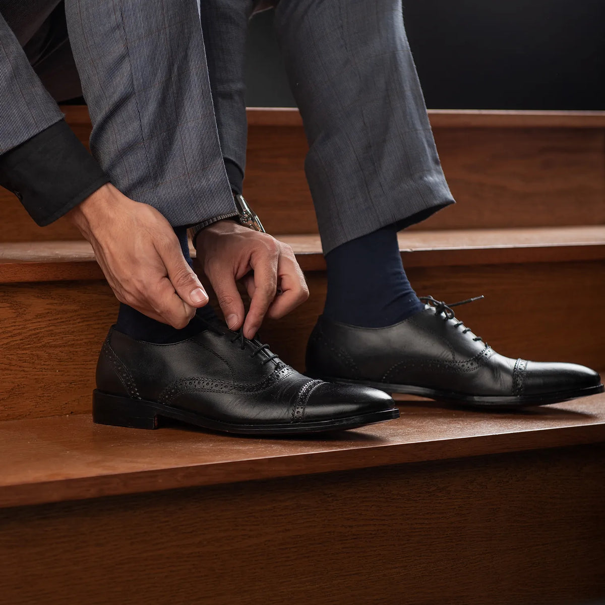 Orlaven Greyson Brogues Oxford Чорний Шкіряне взуття для Чоловіків footwear image 9