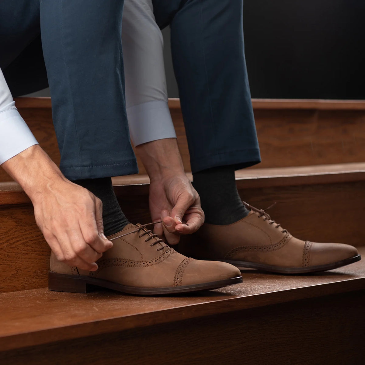 Orlaven Greyson Brogues Oxford Oil Pull-up Коричневий Шкіряне взуття для Чоловіків footwear image 9
