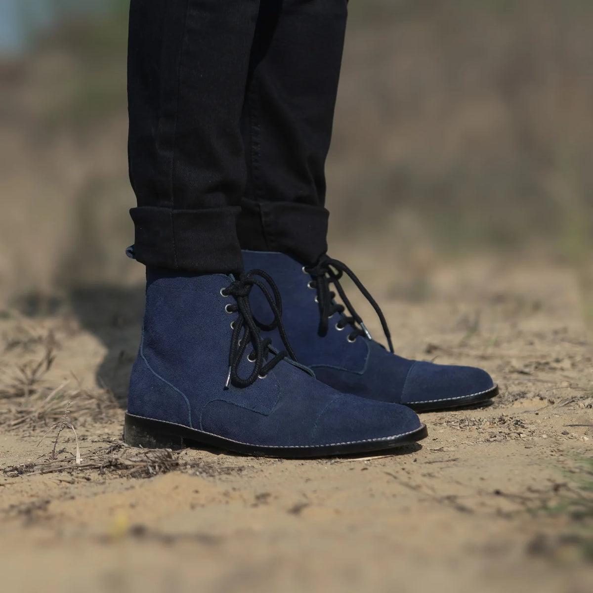Orlaven Knight Derby Midnight Синій Suede Шкіряні черевики для Чоловіків footwear image 9