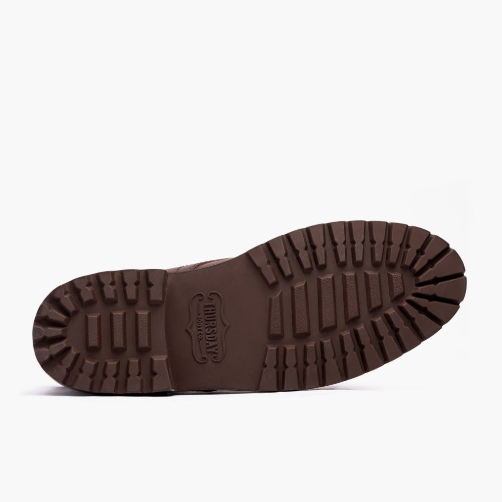 High-Traction Rubber Outsole & Lug Tread Pattern on Captain StormKing® Whiskey Шкіряні черевики для Чоловіків