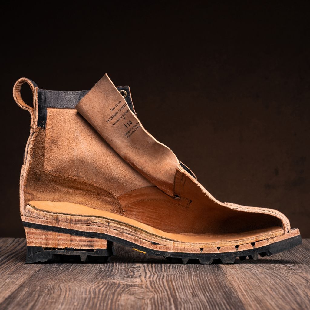 High-Traction Rubber Outsole & Lug Tread Pattern on Challenger Коричневий CXL Шкіряні черевики для Чоловіків