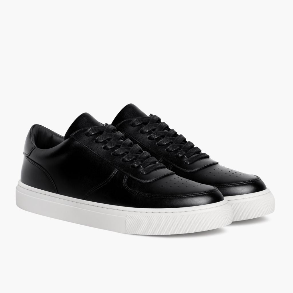 Court Black Leather Sneakers у натуральній чорній воловій шкірі - Вигляд збоку | Купити в офіційному онлайн-магазині