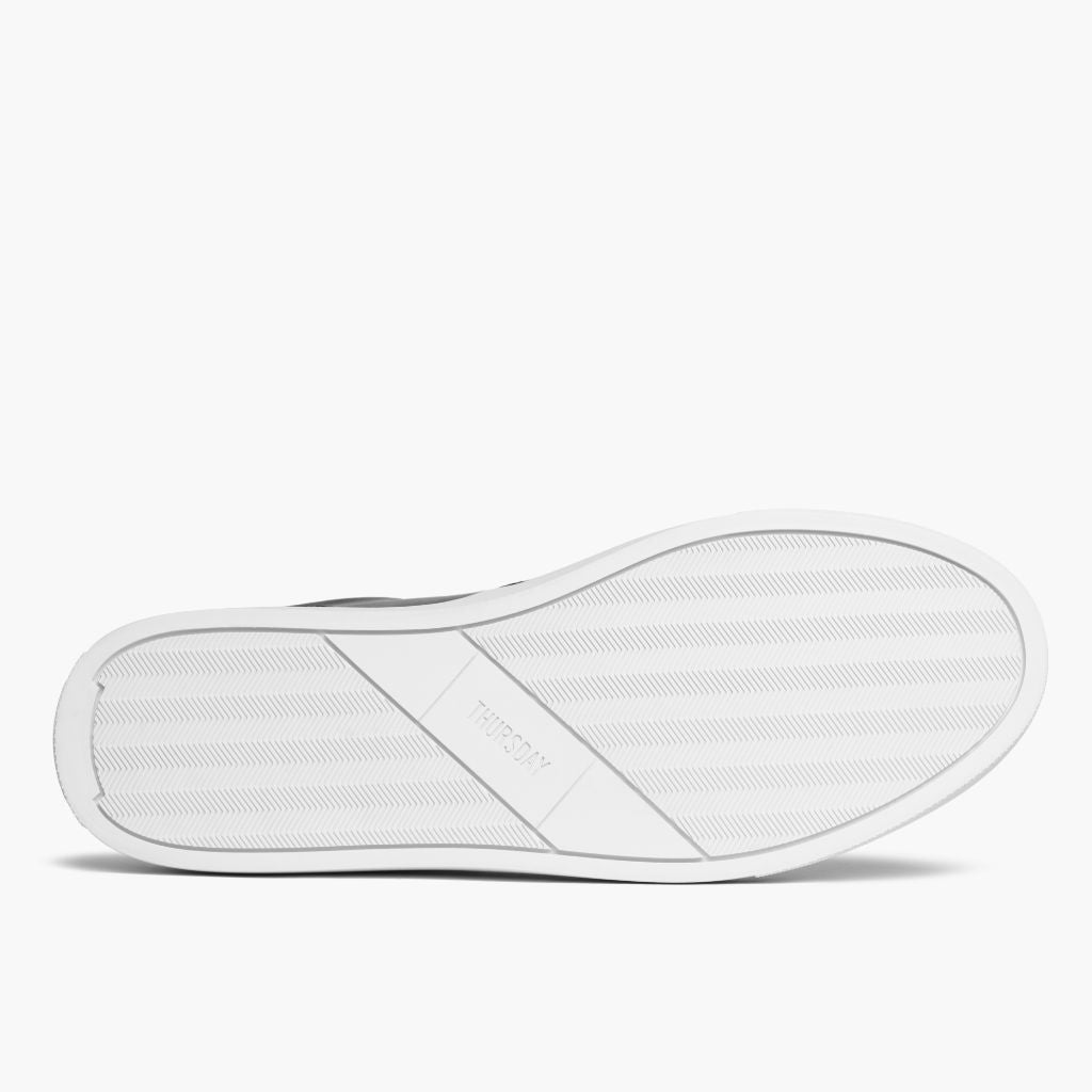 High-Traction Rubber Outsole & Lug Tread Pattern on Court Чорний Шкіряні кеди для Чоловіків