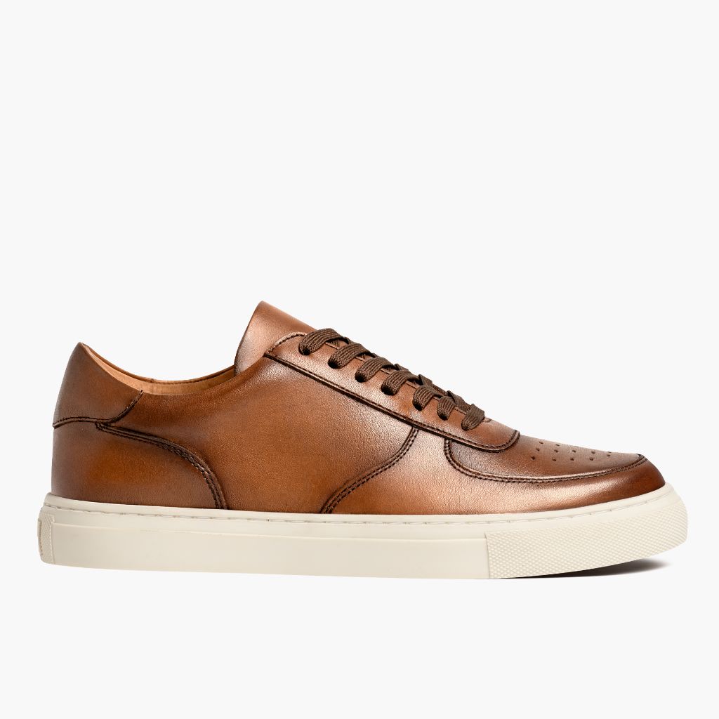 White Full-Grain leather Sneakers - Рантова конструкція Goodyear Welt та носок взуття