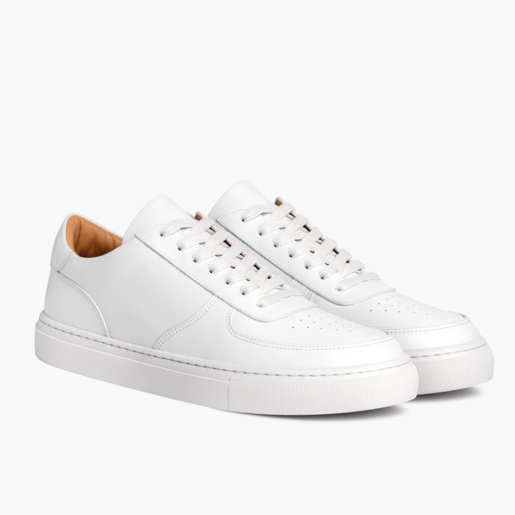 Court Toffee x Off-White Leather Sneakers in White Full-Grain Leather - Вигляд збоку | Купити в офіційному онлайн-магазині