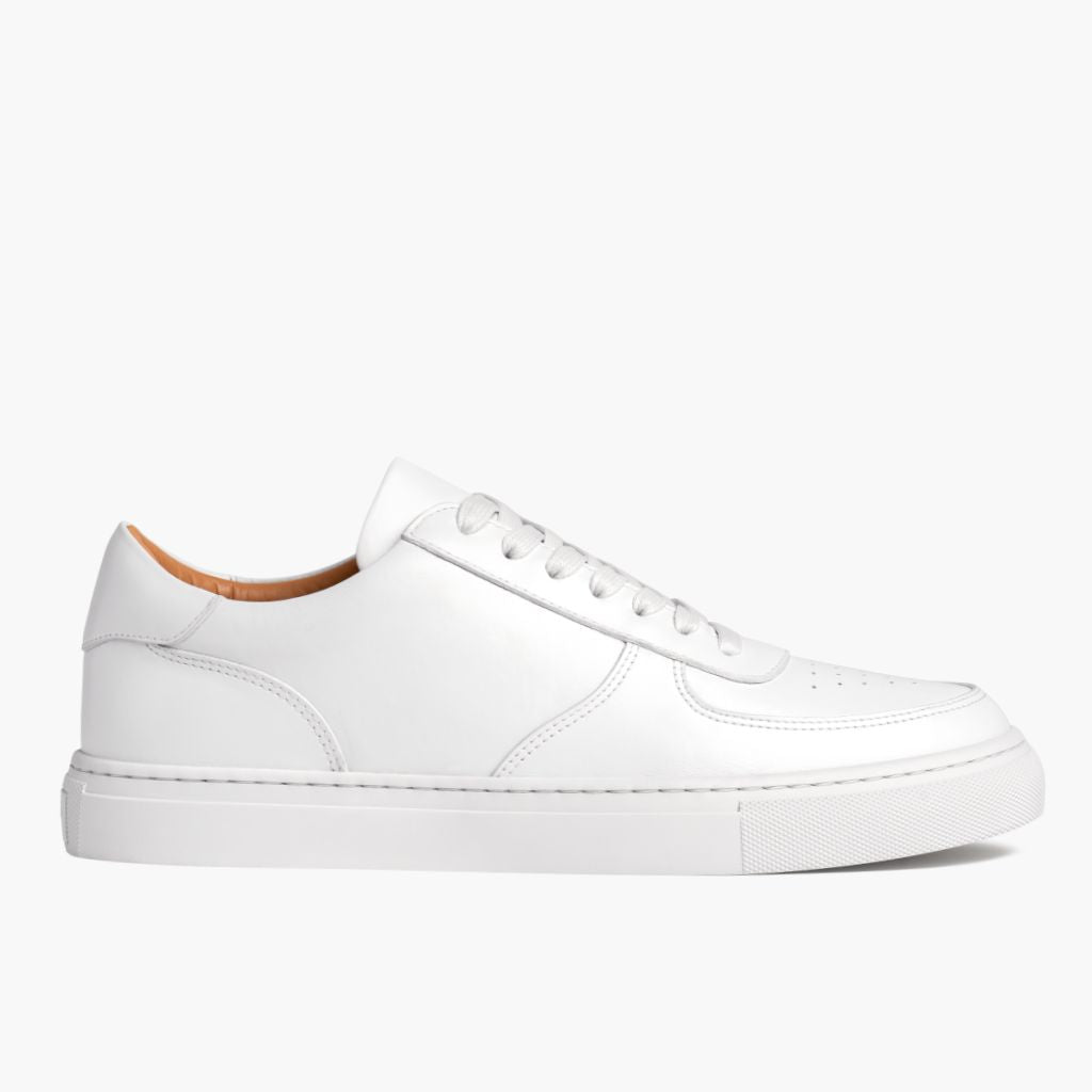 White Full-Grain leather Sneakers - Рантова конструкція Goodyear Welt та носок взуття
