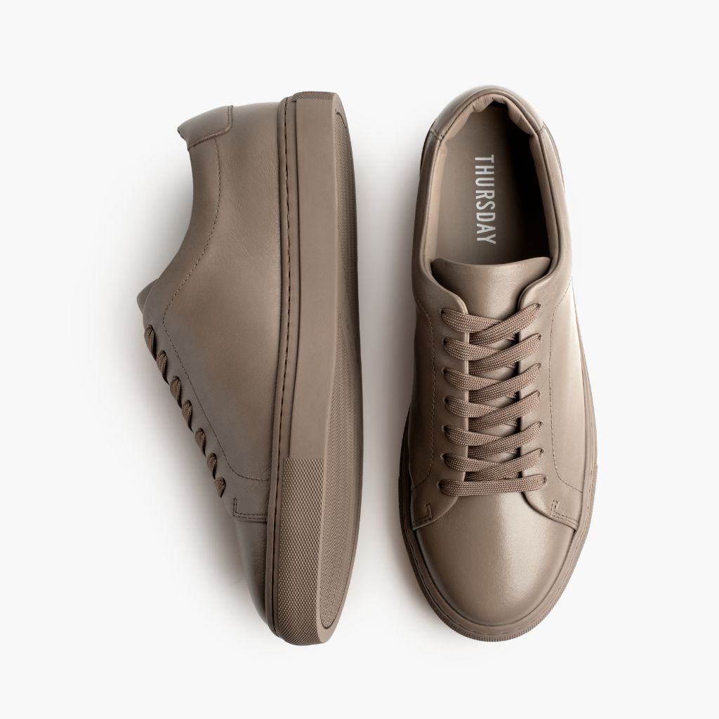 Encore Forest Leather Sneakers - Посилений задник та точна подвійна строчка