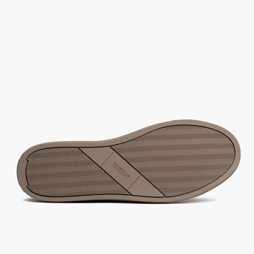 High-Traction Rubber Outsole & Lug Tread Pattern on Encore Taupe Шкіряні кеди для Чоловіків