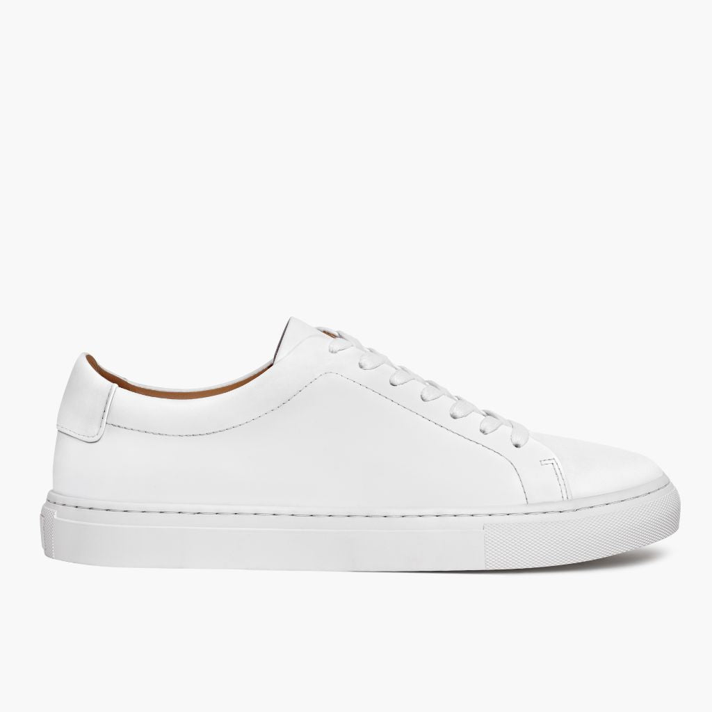 White Full-Grain leather Sneakers - Рантова конструкція Goodyear Welt та носок взуття