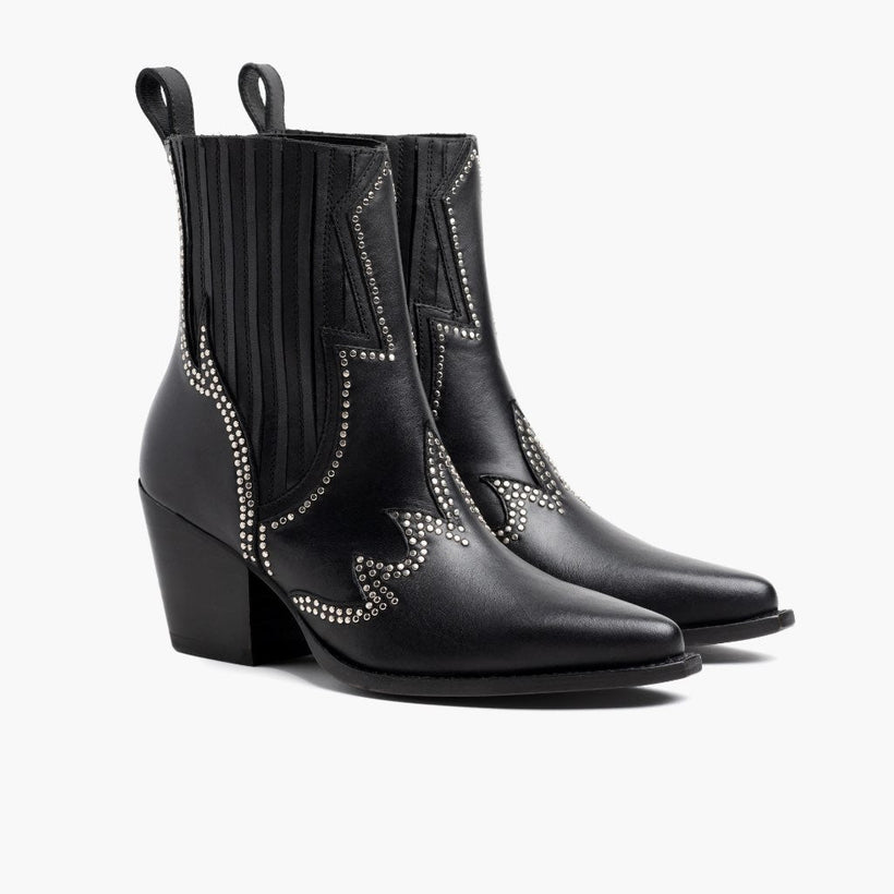 Icon Чорна Leather Boots жіноча