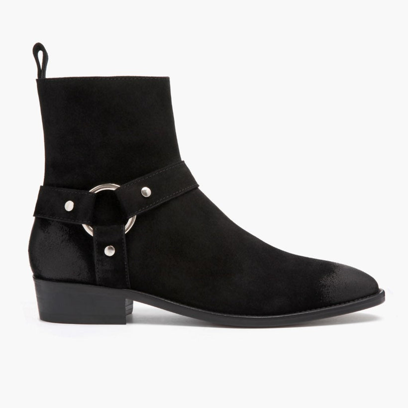 Harness Чорний Suede Шкіряні черевики для Чоловіків