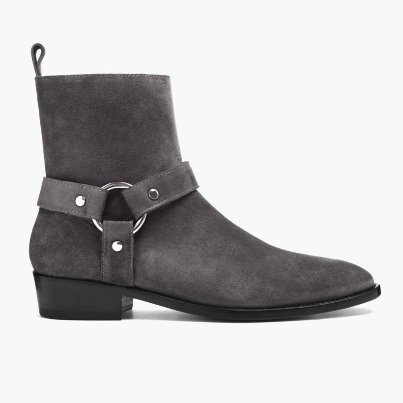 Harness Grey Suede Шкіряні черевики для Чоловіків