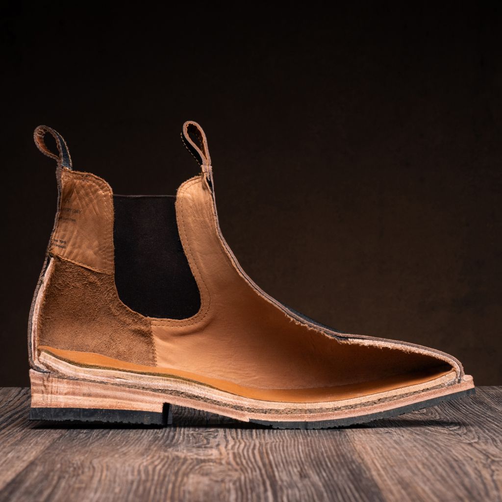 High-Traction Rubber Outsole & Lug Tread Pattern on Journeyman Snuff Reverse Шкіряні черевики для Чоловіків