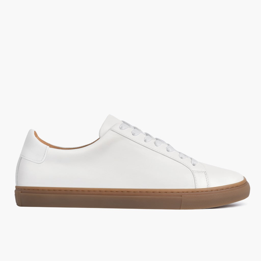 White Full-Grain leather Sneakers - Рантова конструкція Goodyear Welt та носок взуття