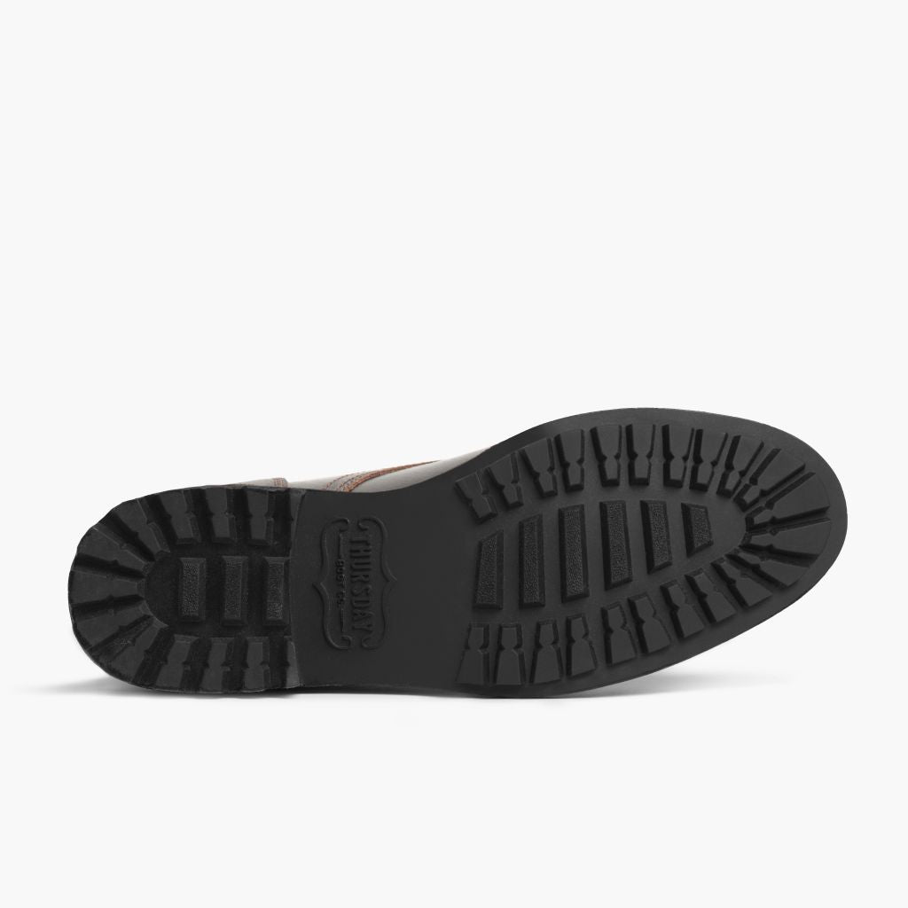 High-Traction Rubber Outsole & Lug Tread Pattern on Logger Waxed Cacao Шкіряні черевики для Чоловіків