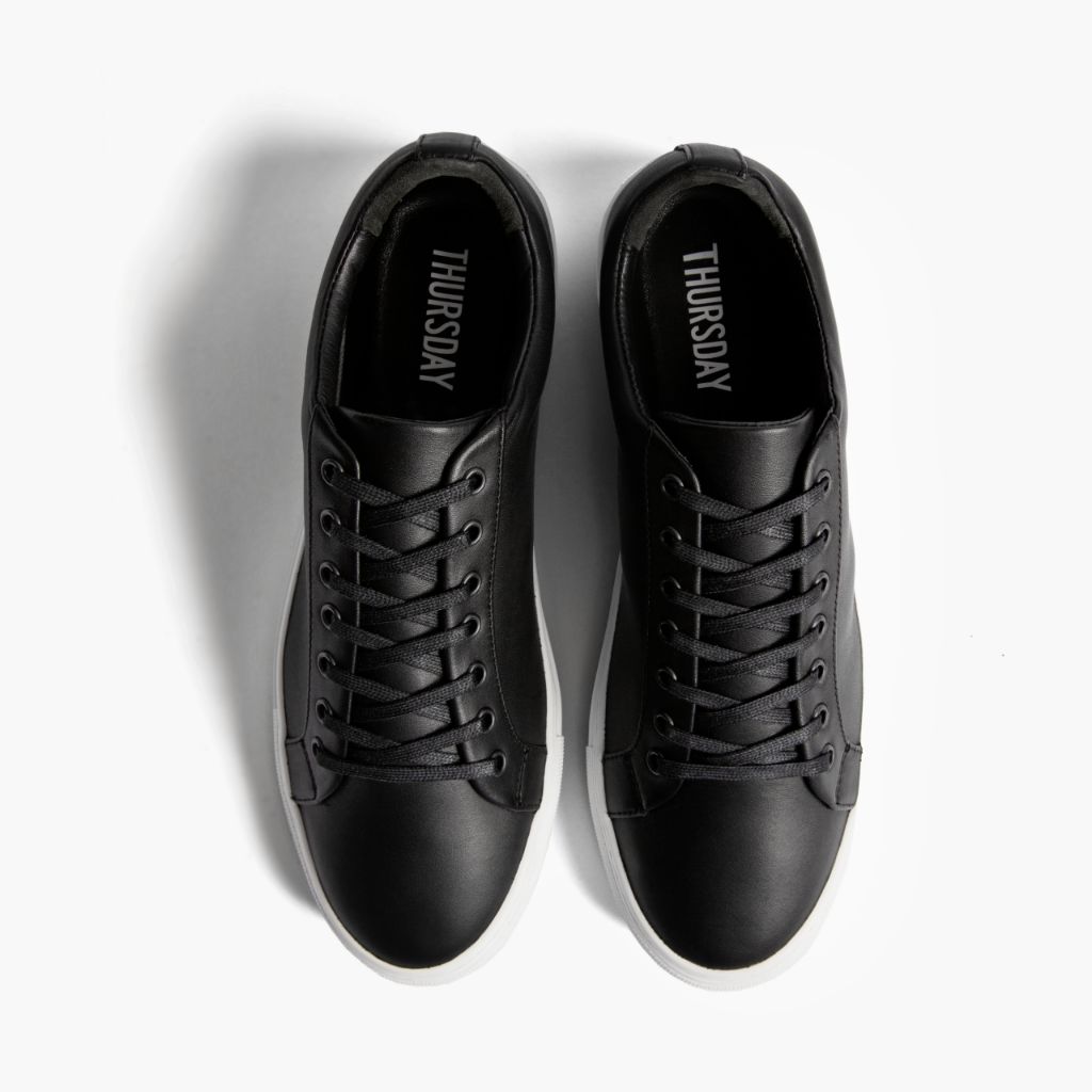 Premier Low Top Чорний Шкіряні кеди для Чоловіків For Men - Посилений задник та точна подвійна строчка