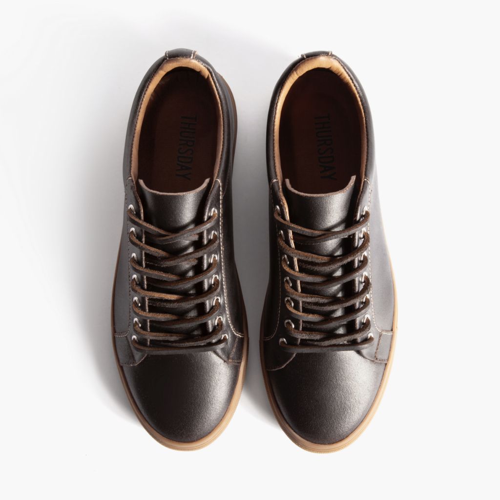 Premier Low Top Cacao Шкіряні кеди для Чоловіків For Men - Посилений задник та точна подвійна строчка