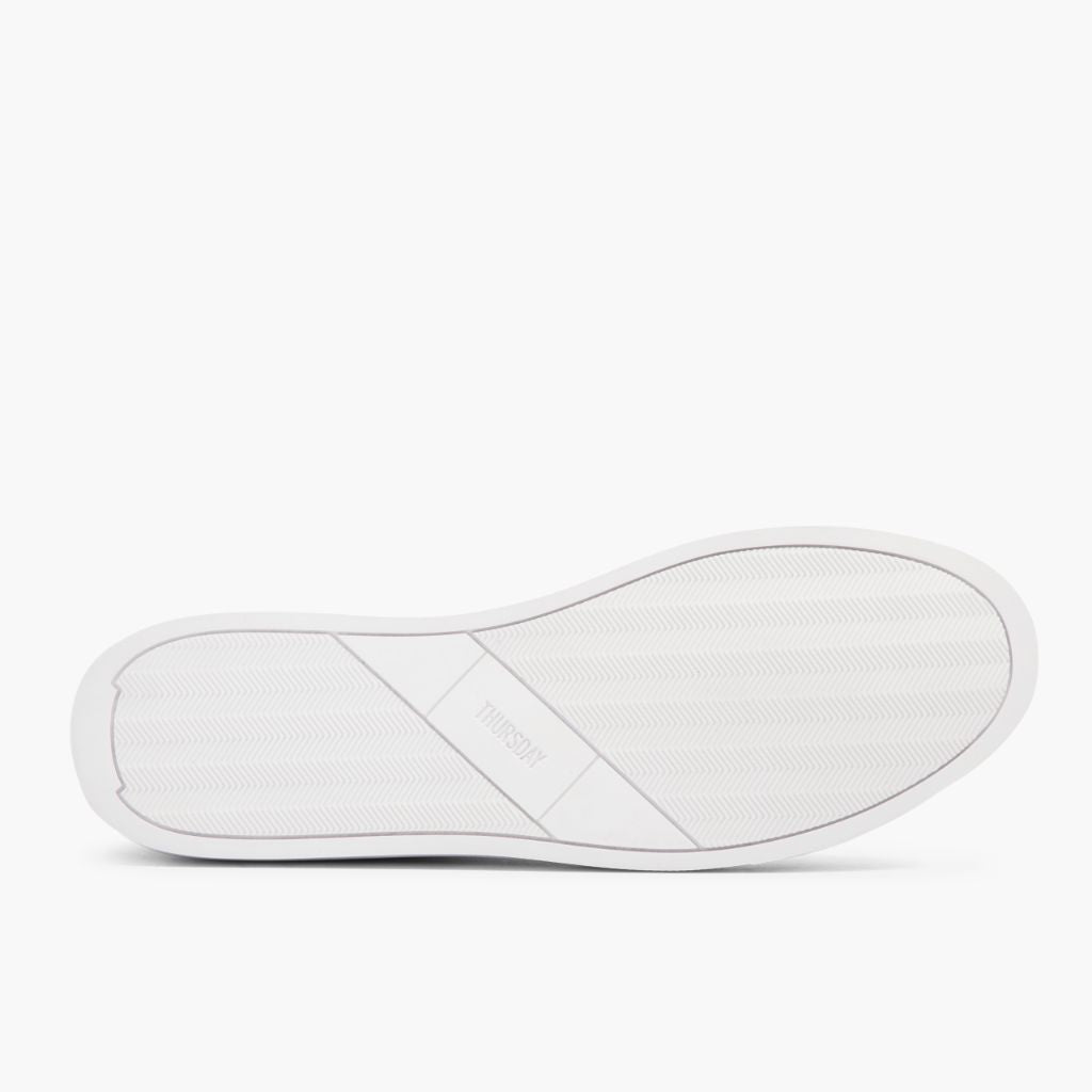 High-Traction Rubber Outsole & Lug Tread Pattern on Premier Low Top White Шкіряні кеди для Чоловіків For Men