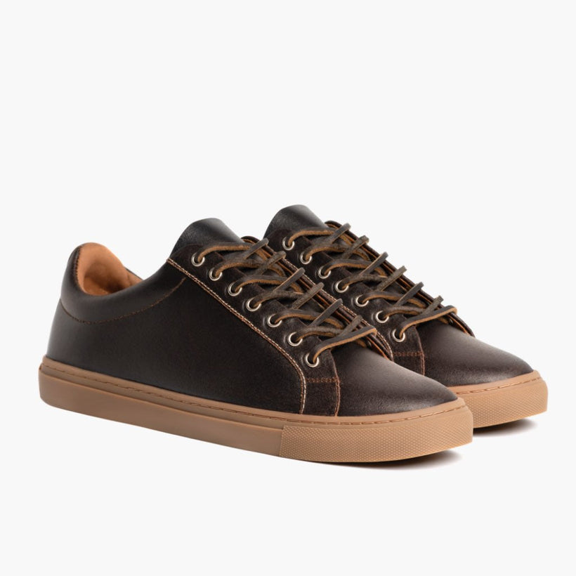Premier Low Top Cacao Leather Sneakers чоловіча