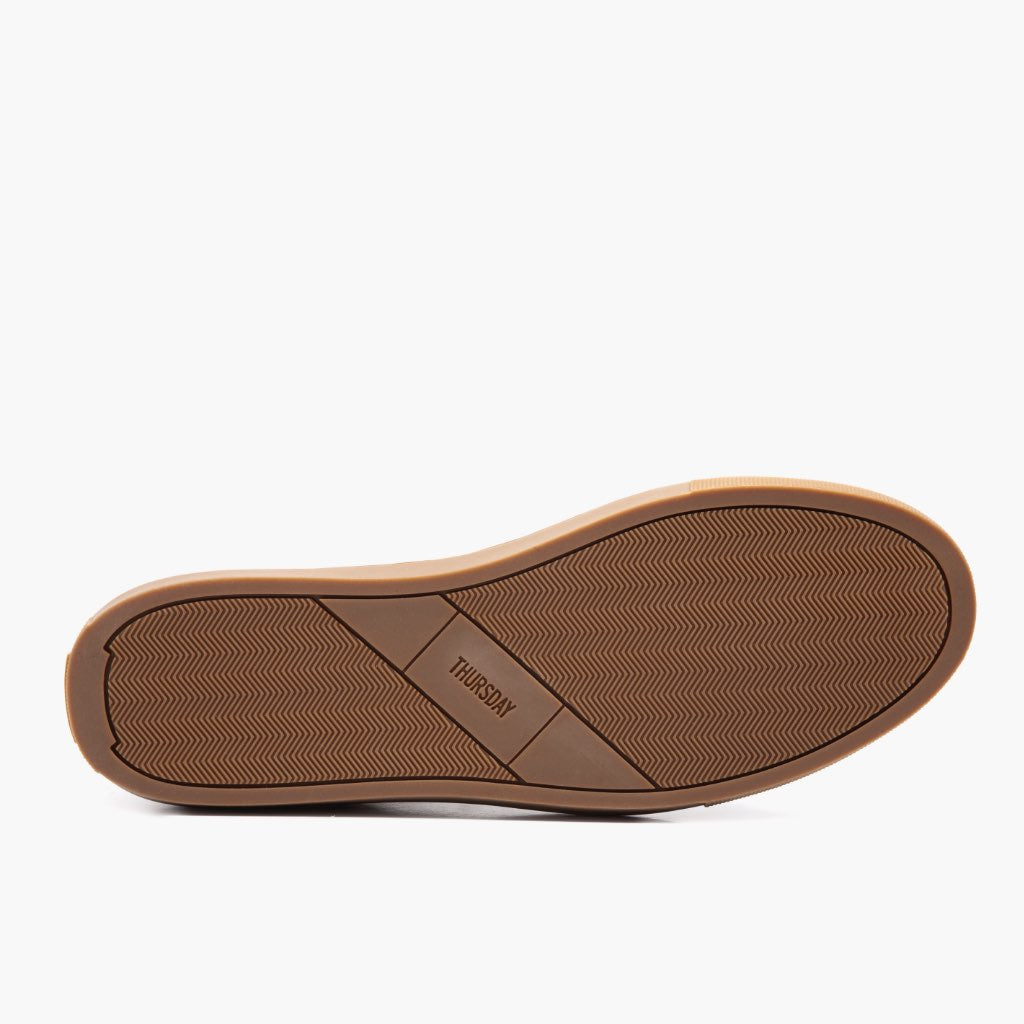 High-Traction Rubber Outsole & Lug Tread Pattern on Premier Low Top Cacao Шкіряні кеди для Чоловіків For Men