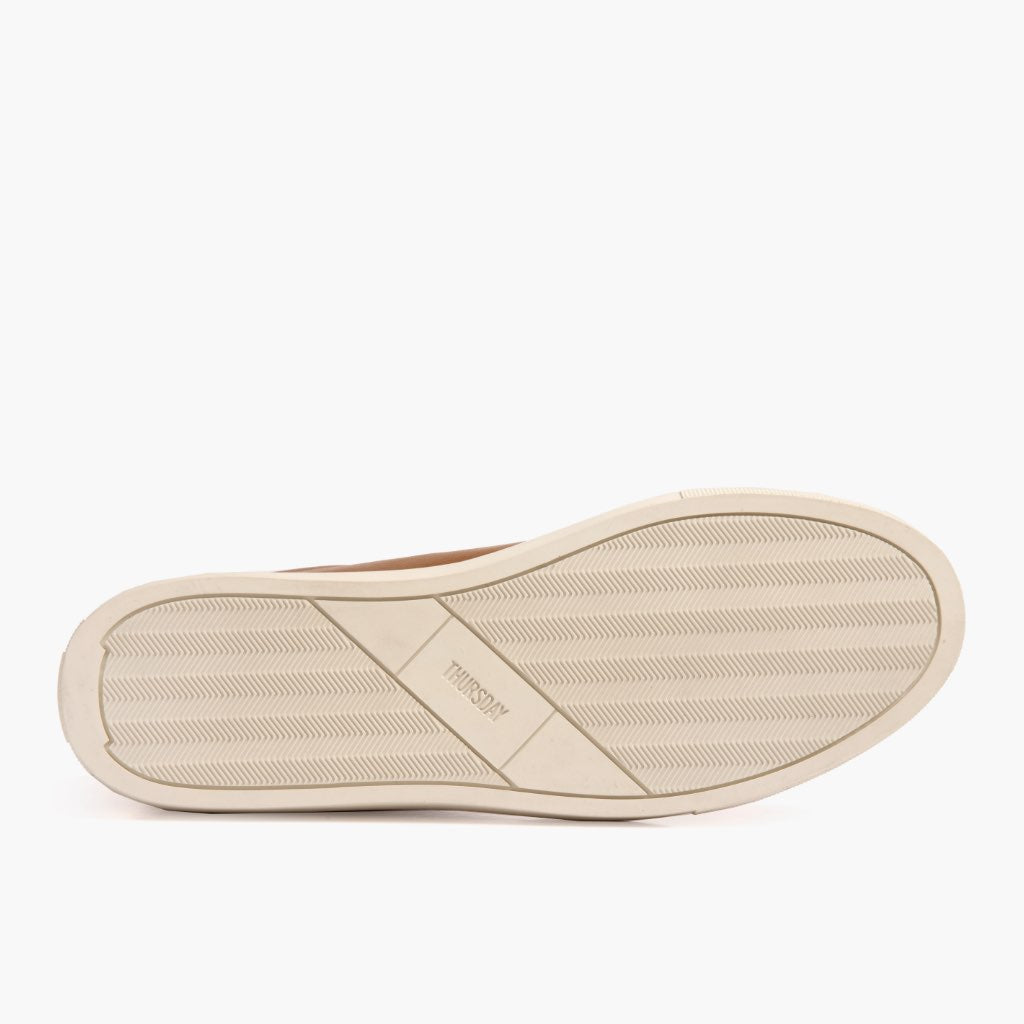 High-Traction Rubber Outsole & Lug Tread Pattern on Premier Low Top Toffee Шкіряні кеди для Чоловіків For Men