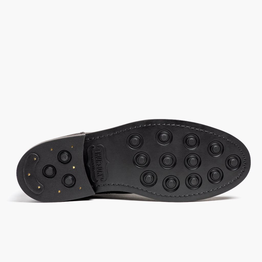 High-Traction Rubber Outsole & Lug Tread Pattern on President Чорний Coffee Шкіряні черевики для Чоловіків For Men