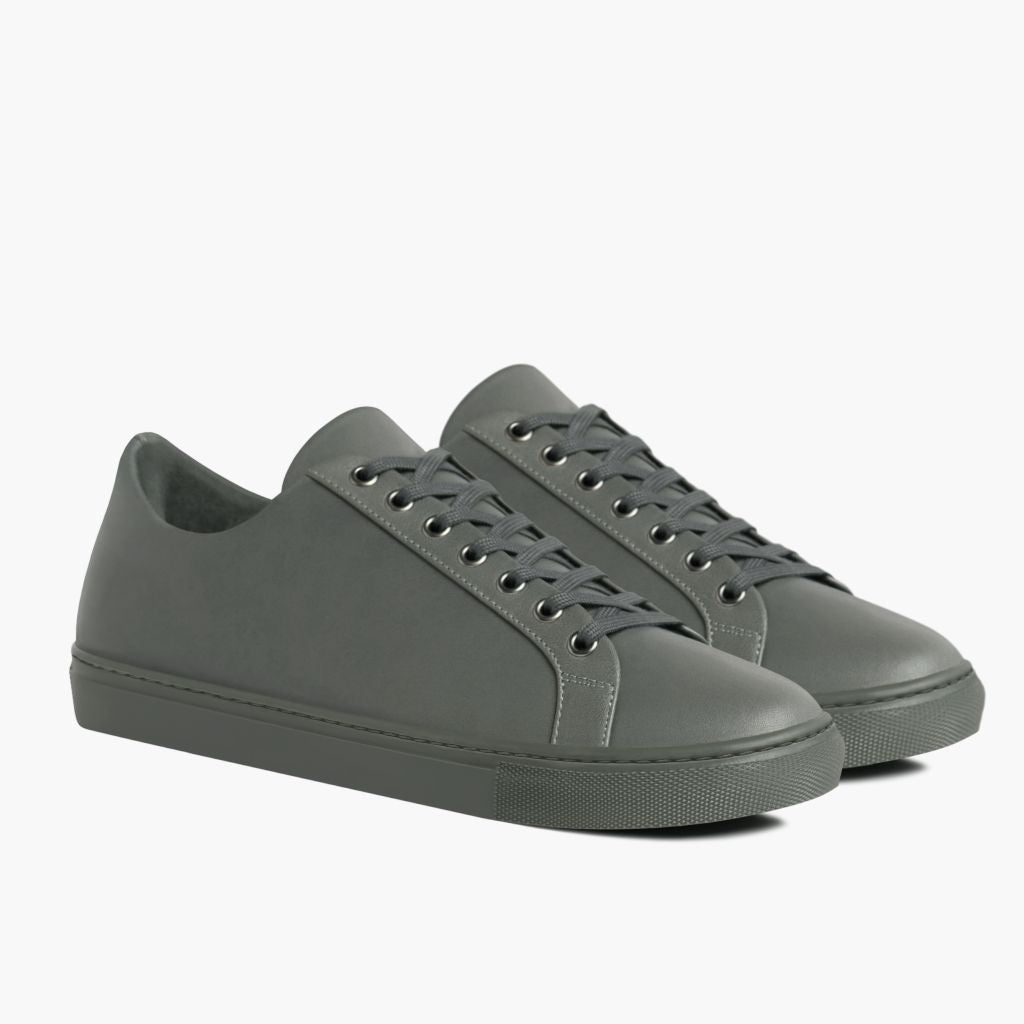 Premier Low Top Grey Шкіряні кеди для Чоловіків For Men in Grey Full-Grain Leather - Вигляд збоку | Купити в офіційному онлайн-магазині
