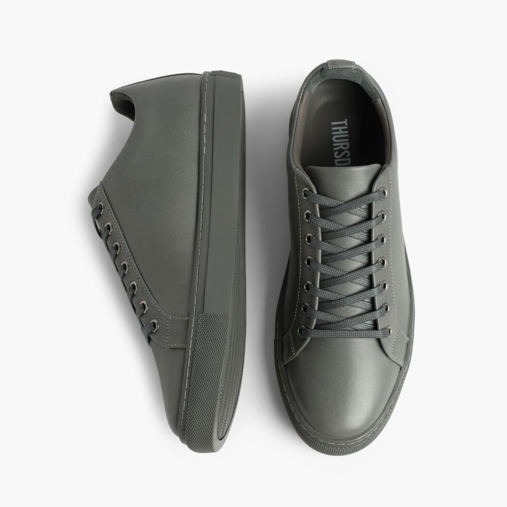 Premier Low Top Grey Шкіряні кеди для Чоловіків For Men - Посилений задник та точна подвійна строчка
