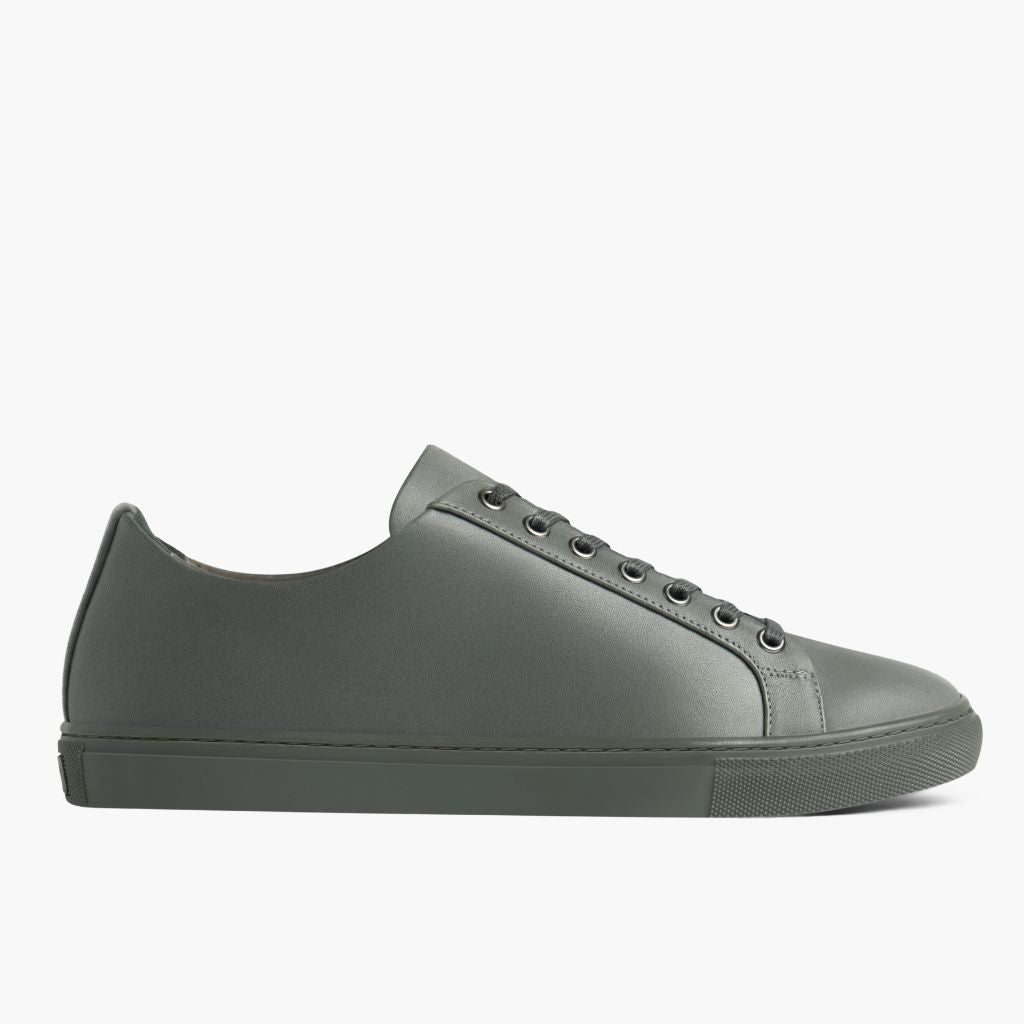 Grey Full-Grain leather Sneakers - Рантова конструкція Goodyear Welt та носок взуття