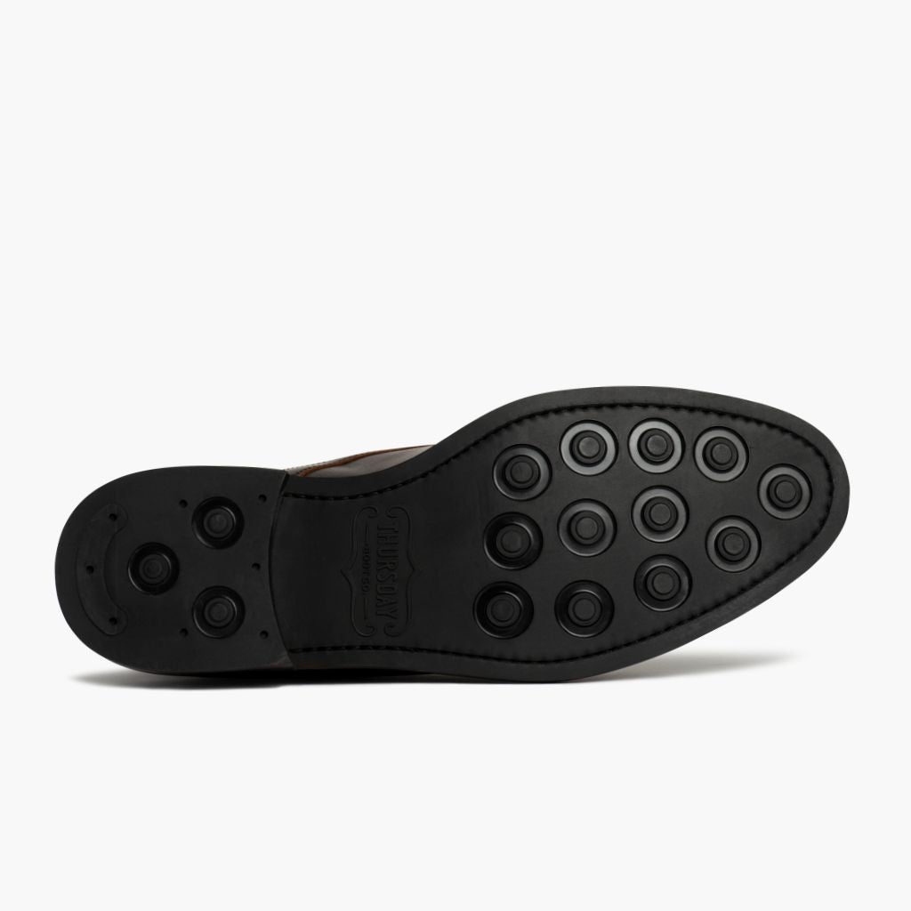 High-Traction Rubber Outsole & Lug Tread Pattern on Cadet Rich Mahogany Шкіряні черевики для Чоловіків