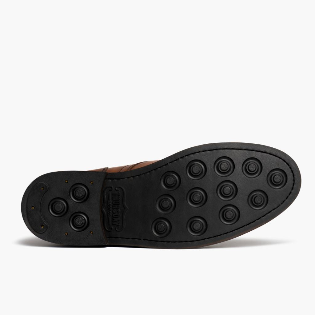 High-Traction Rubber Outsole & Lug Tread Pattern on Captain Toffee Шкіряні черевики для Чоловіків
