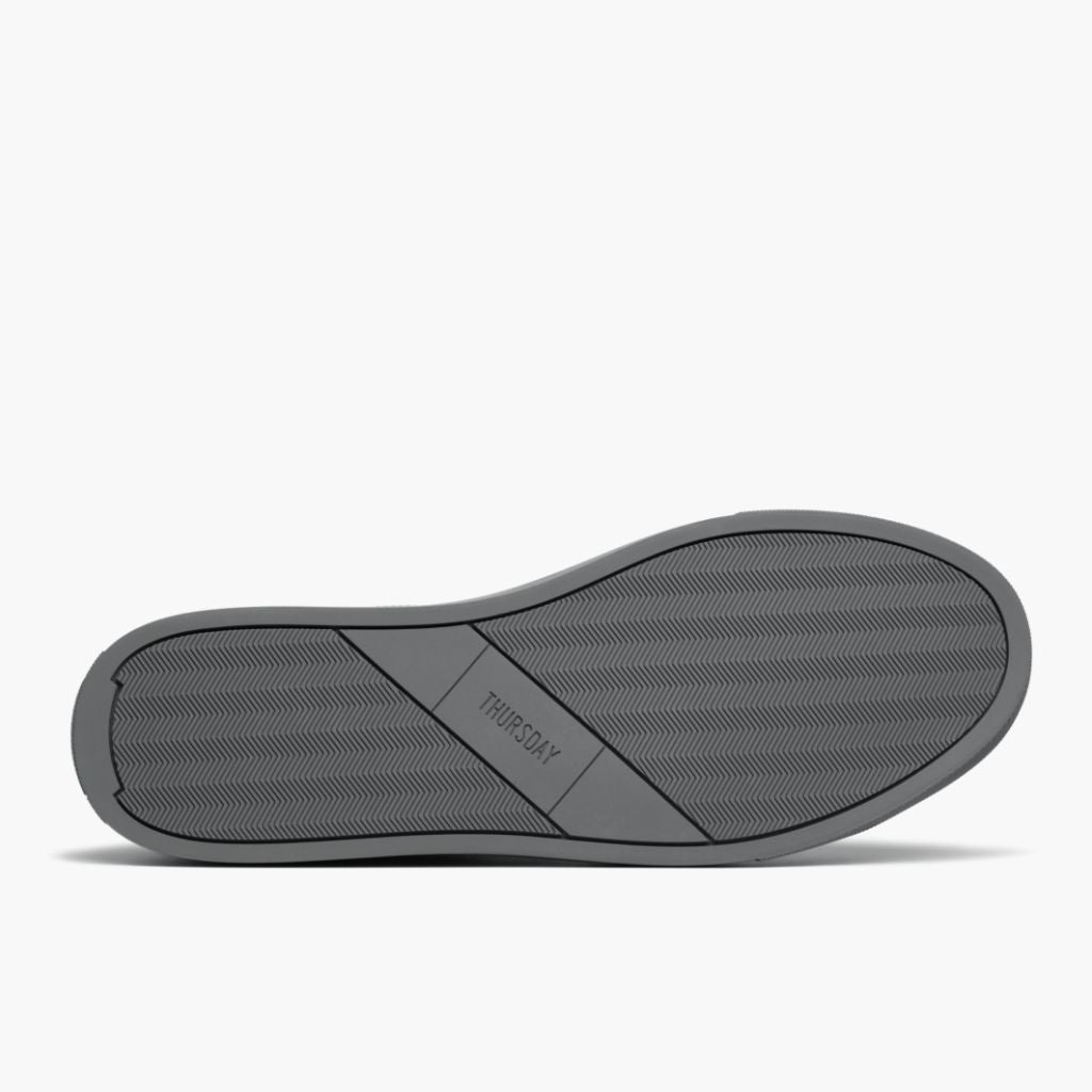 High-Traction Rubber Outsole & Lug Tread Pattern on Encore Steel Grey Шкіряні кеди для Чоловіків