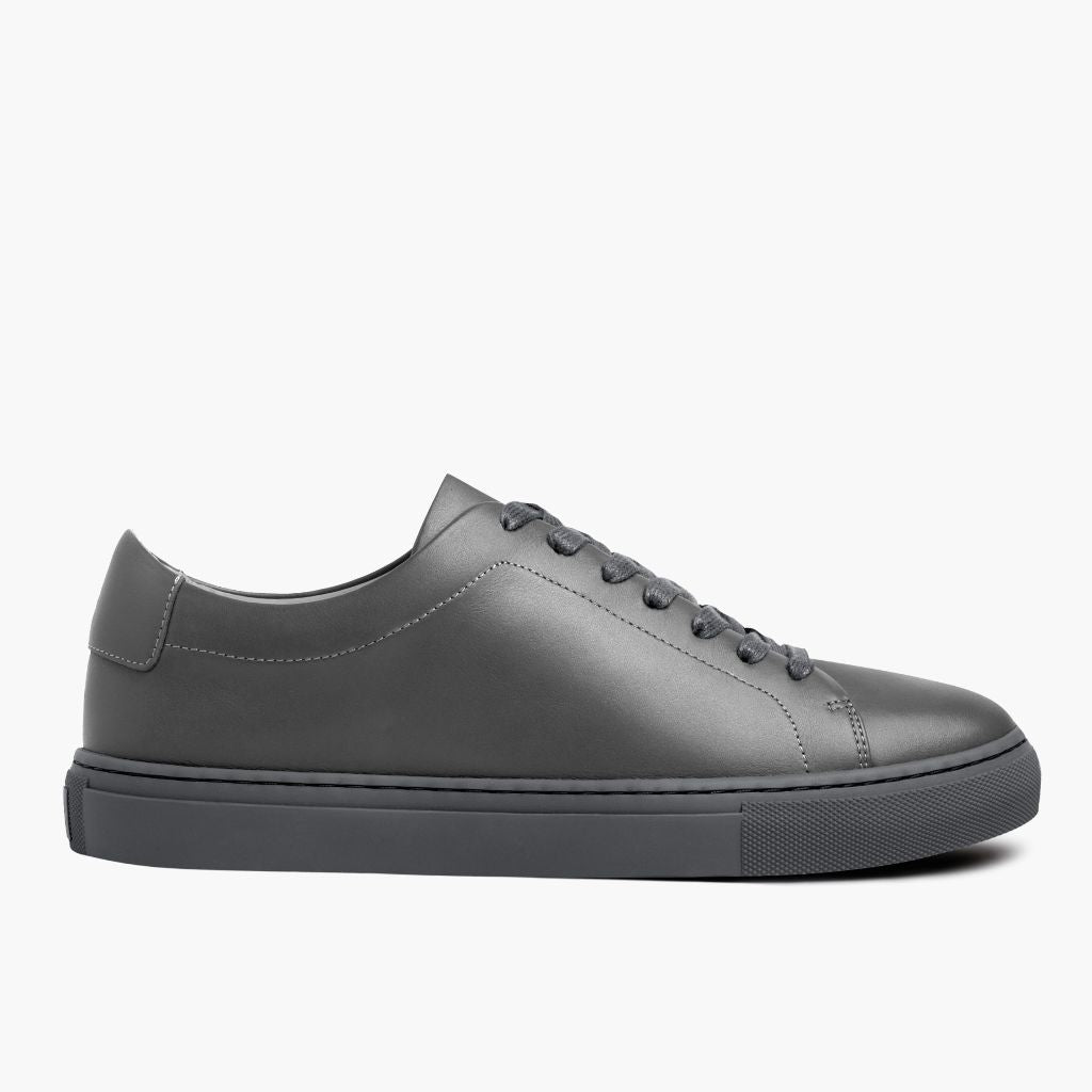 Grey Full-Grain leather Sneakers - Рантова конструкція Goodyear Welt та носок взуття