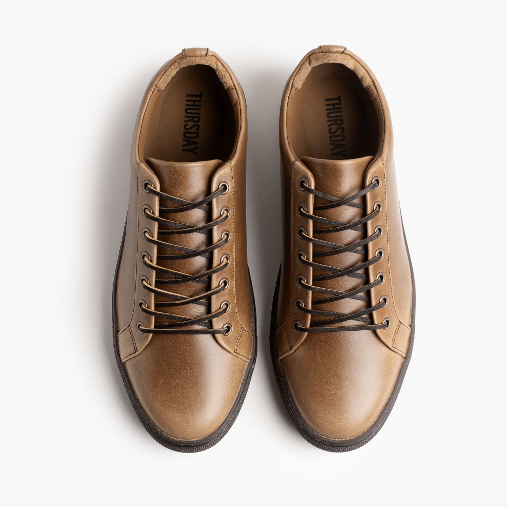 Premier Low Top Natural Шкіряні кеди для Чоловіків For Men - Посилений задник та точна подвійна строчка